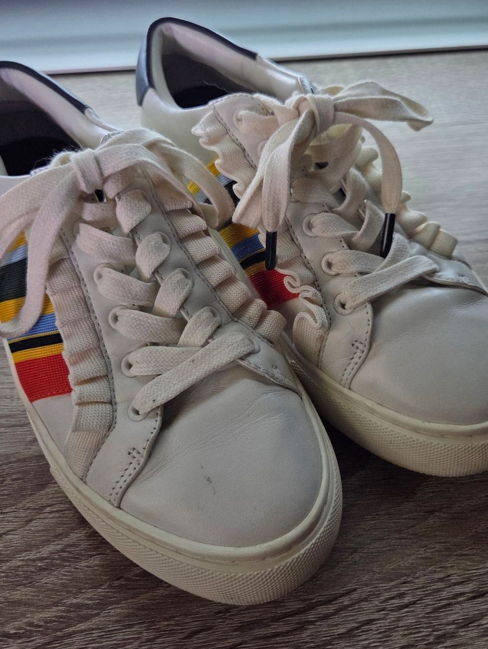 Tory Burch Tory Sport White Ruffle Sneakers